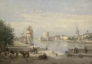 Jean Baptiste Camille  Corot, The Harbor of La Rochelle